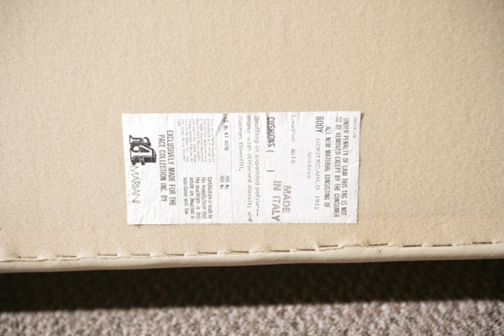 White Leather Sectional Sofa by Pace